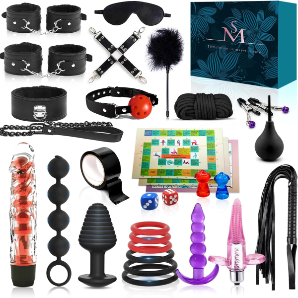 Sex Bondage Bdsm Kit Restraints 30pcs Leather Bondage Sex Bdsm Toys